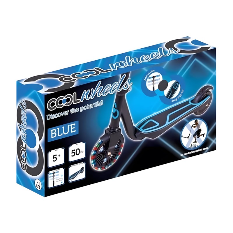 Cool Wheels 5+ Yaş Mavi Işıklı 2 Tekerlekli Çocuk Scooter - Görsel 3