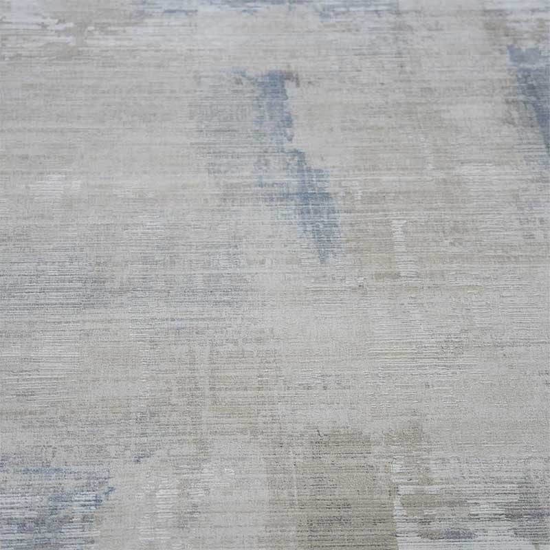 Otantik Modern Eskitme Saçaklı Dokuma Salon Halısı Krem Mavi Vizon 200x290 cm - Görsel 3