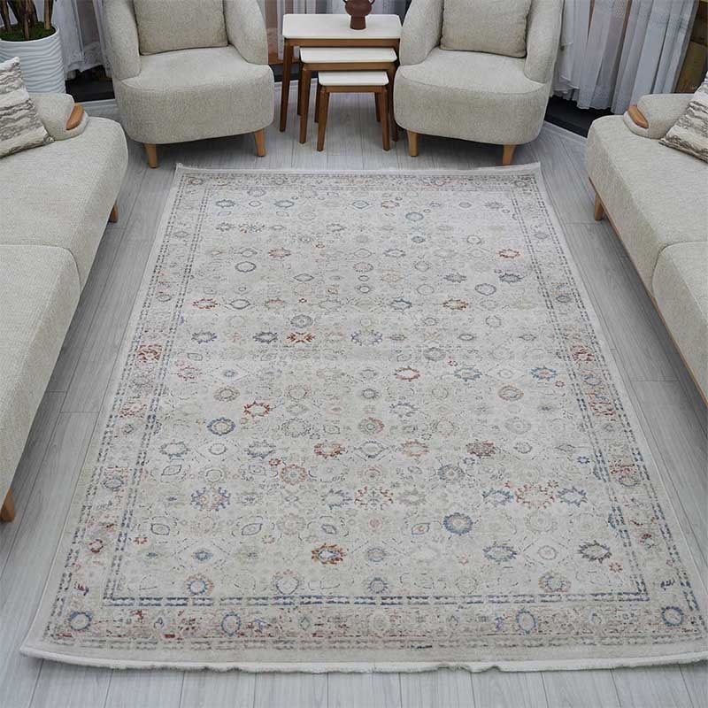 Otantik Serpme Desenli Vintage Dokuma Salon Halısı Saçaklı 200x290 cm - Görsel 2
